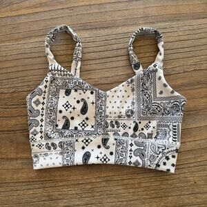 Z Supply Black and White Sports Bra